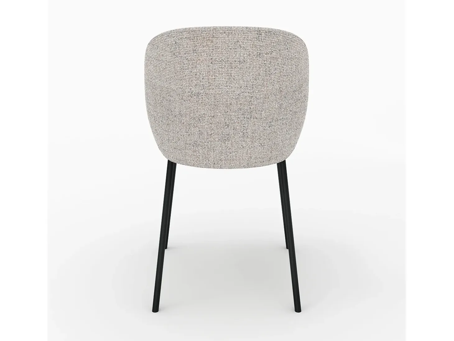 Set de 2 sillas en tejido bouclé beige - Adèle