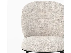 Set de 2 sillas en tejido bouclé beige - Adèle