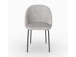 Set de 2 sillas en tejido gris claro moteado - Karl