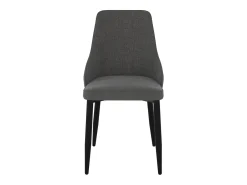 Set de 2 sillas en tela gris oscuro con patas de metal - Pipo