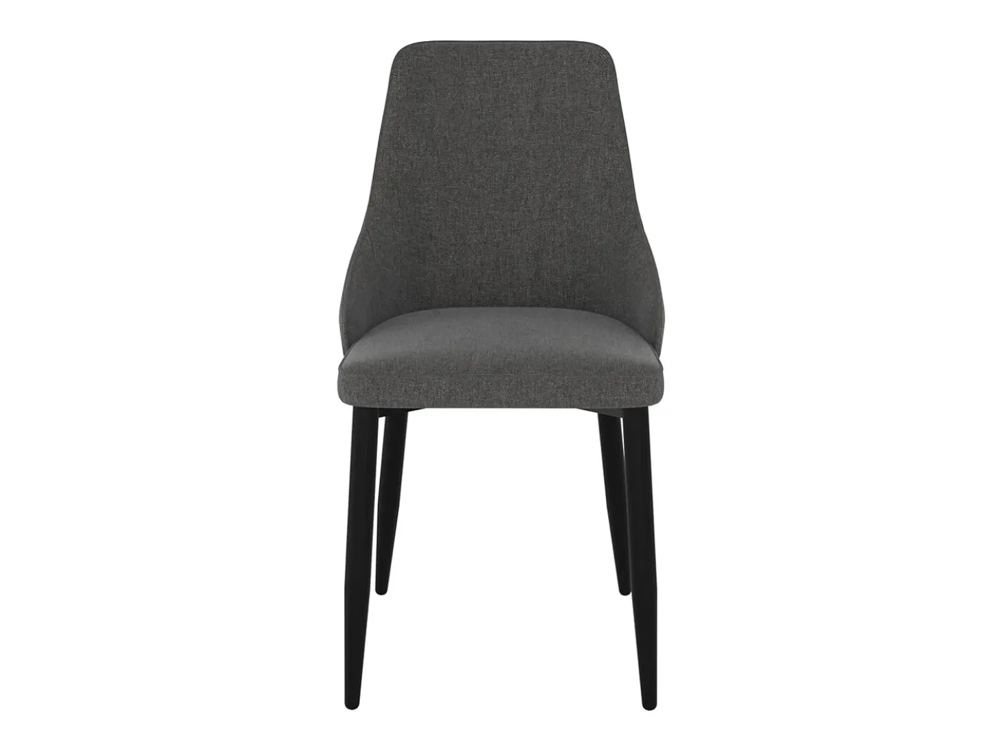Set de 2 sillas en tela gris oscuro con patas de metal - Pipo