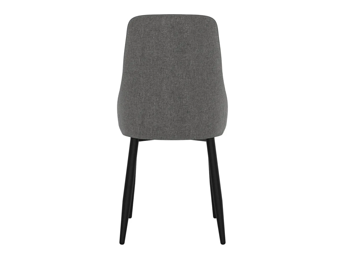 Set de 2 sillas en tela gris oscuro con patas de metal - Pipo