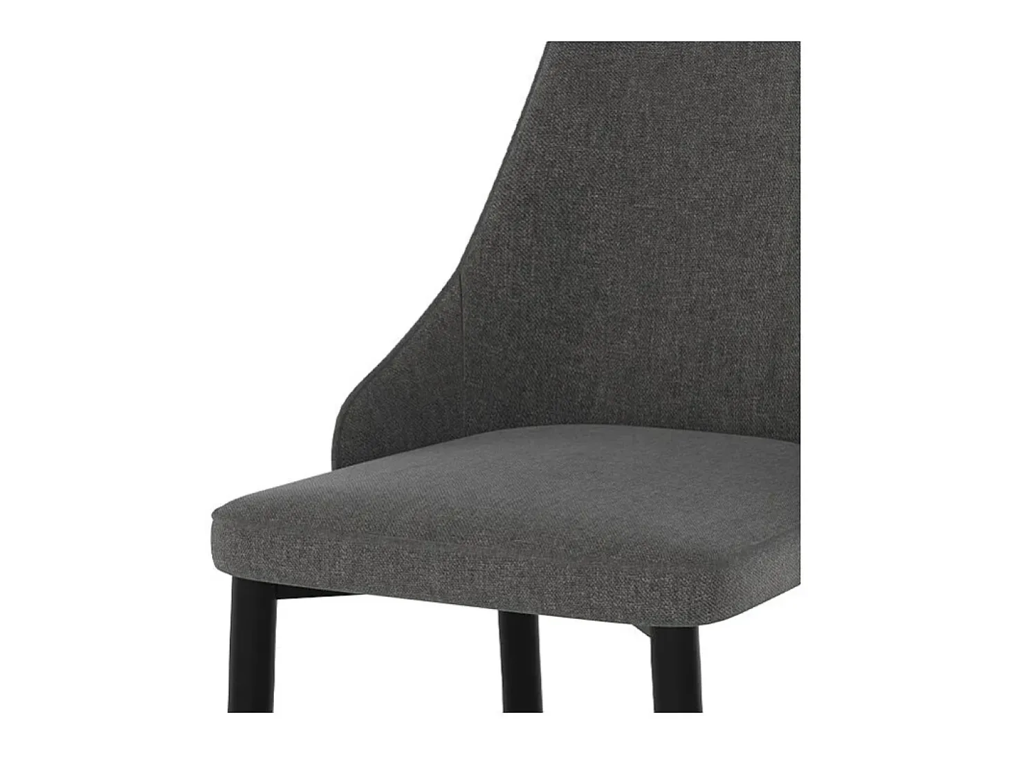 Set de 2 sillas en tela gris oscuro con patas de metal - Pipo
