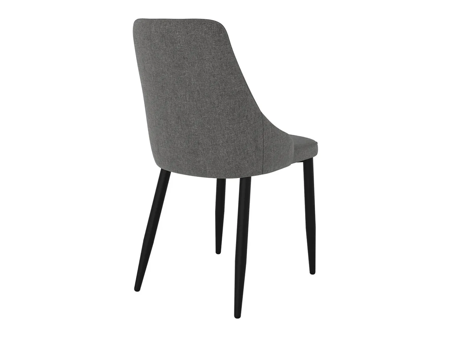 Set de 2 sillas en tela gris oscuro con patas de metal - Pipo