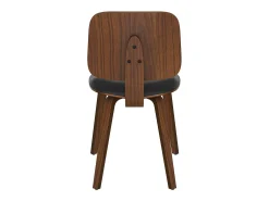 Set de 2 sillas Flow en madera y PU negro - Flow