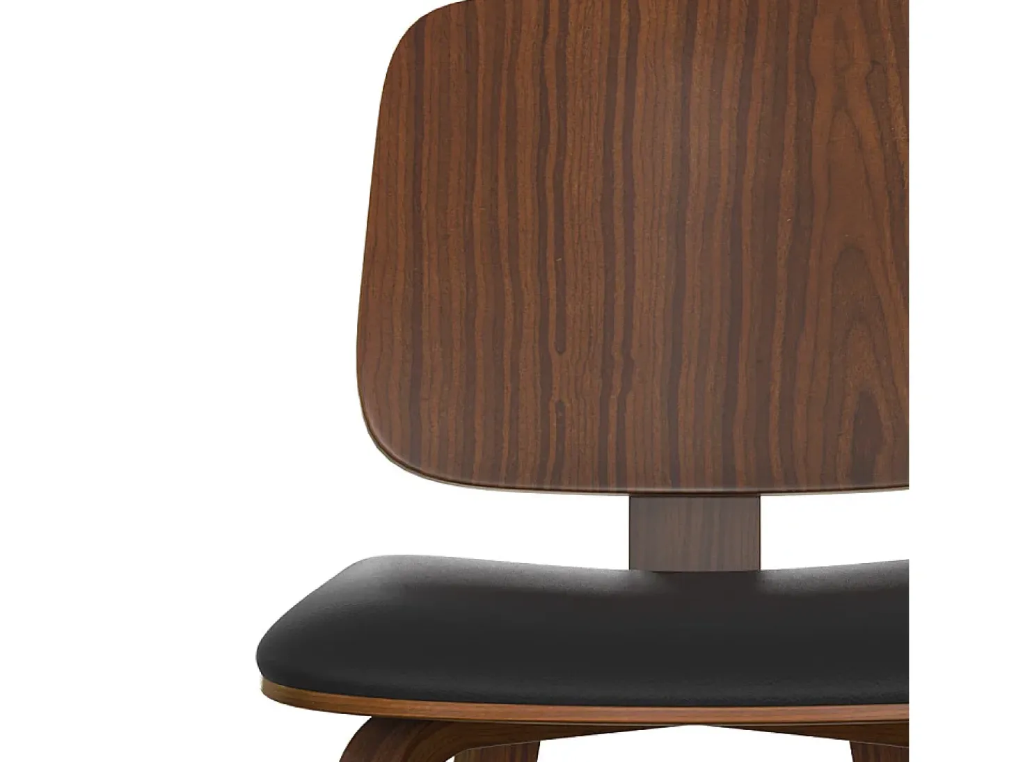 Set de 2 sillas Flow en madera y PU negro - Flow
