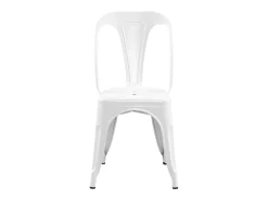 Set de 2 sillas Indus blancas mate de metal con acabado mate