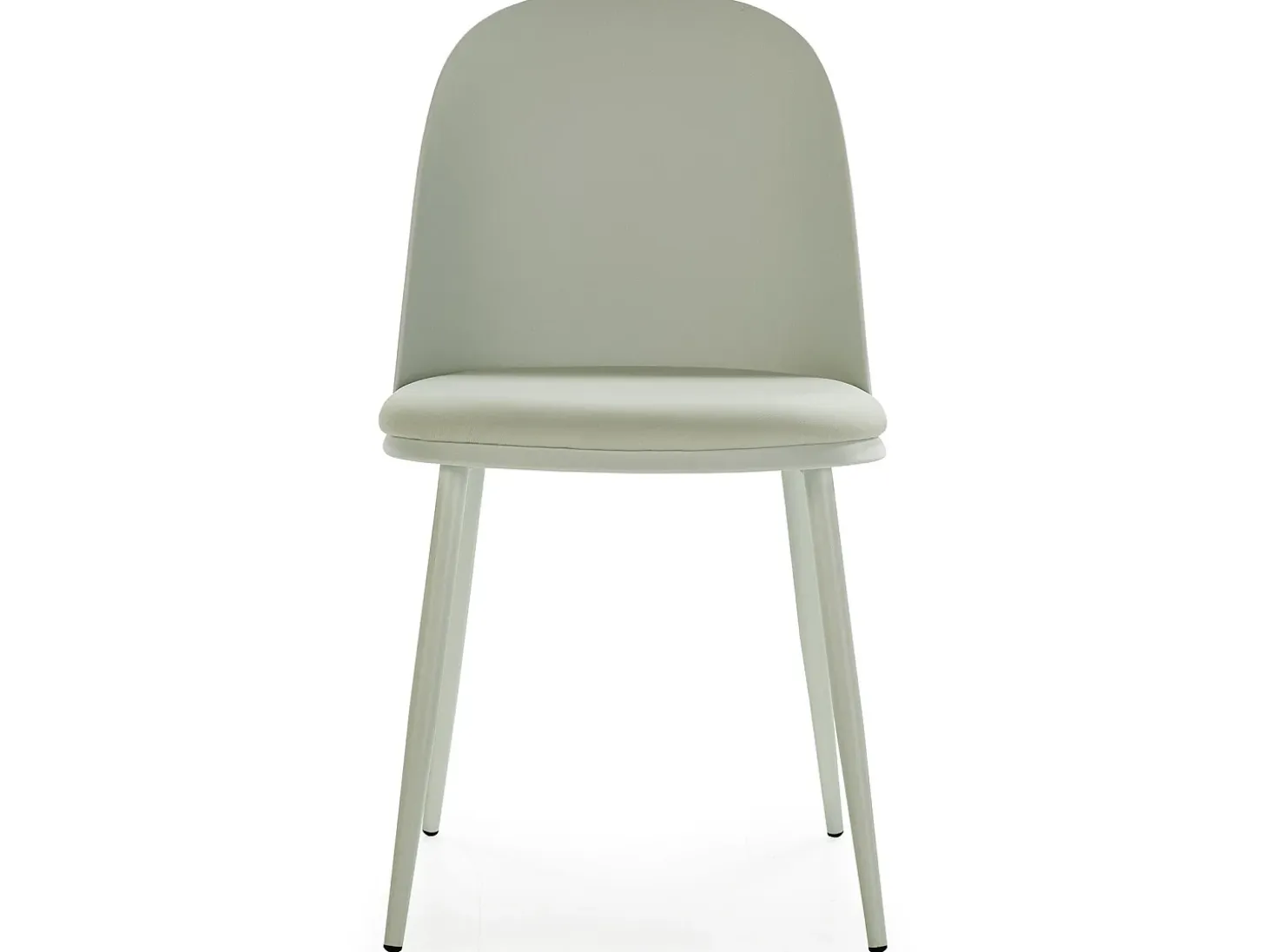 Set de 4 sillas Kana Verde, patas metálicas y asiento tapizado