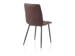 Set de 4 Sillas LEA marrón oscuro