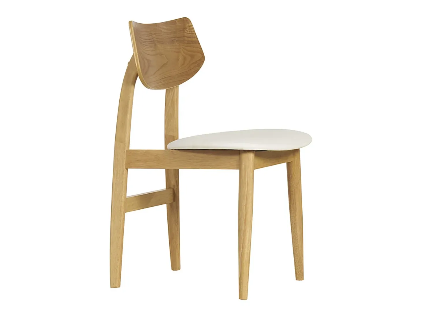 Set de 2 sillas nórdicas de madera clara y blanco ELION