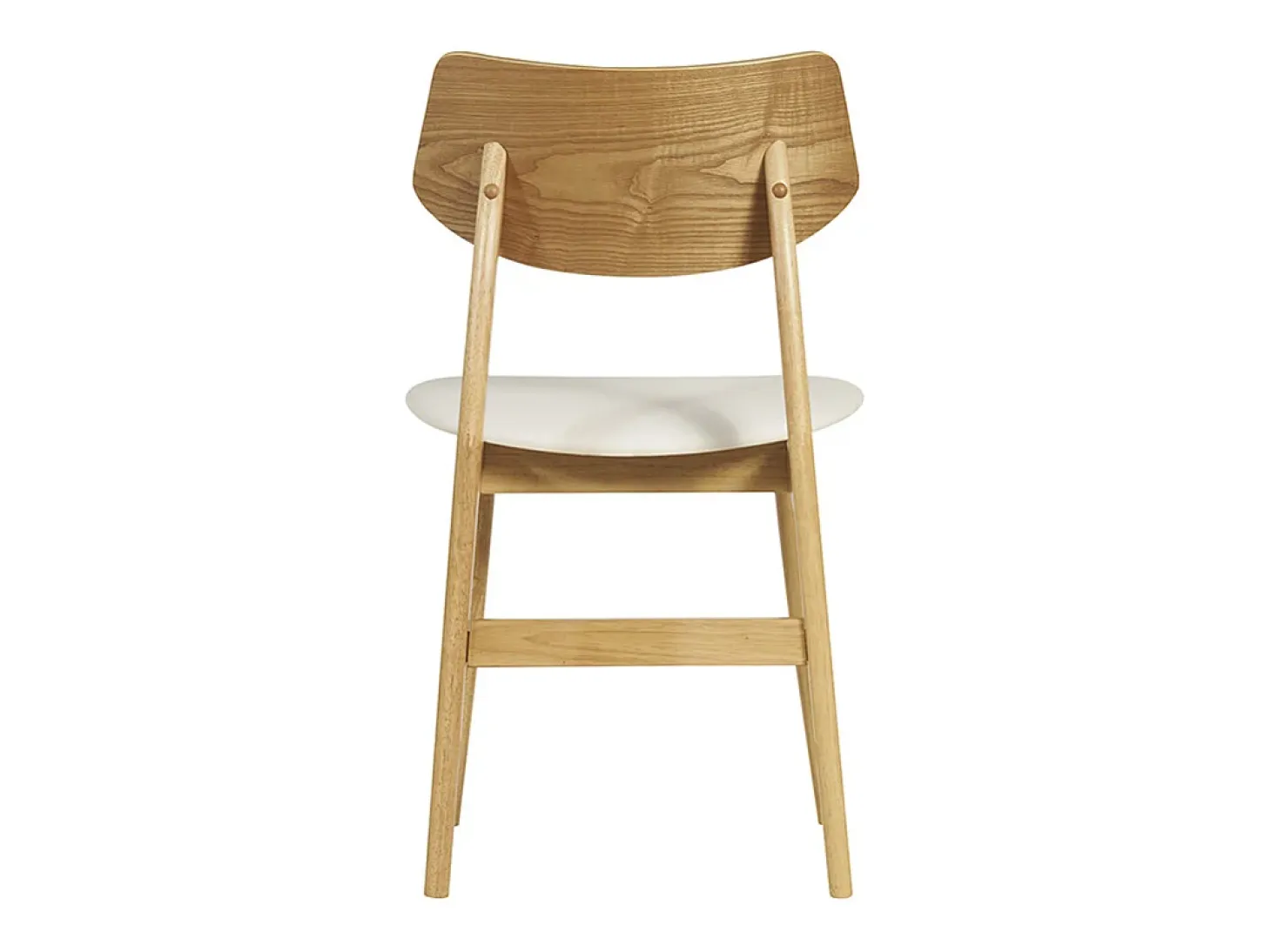 Set de 2 sillas nórdicas de madera clara y blanco ELION