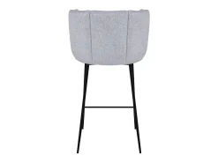 Set de 2 sillas para isla de cocina en tela gris claro 67 cm - Rosy