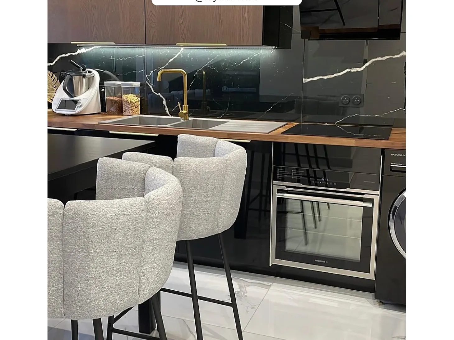 Set de 2 sillas para isla de cocina en tela gris claro 67 cm - Rosy