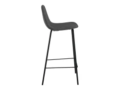 Set de 2 sillas para isla central en tela gris oscuro 65 cm - Henrik