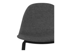 Set de 2 sillas para isla central en tela gris oscuro 65 cm - Henrik