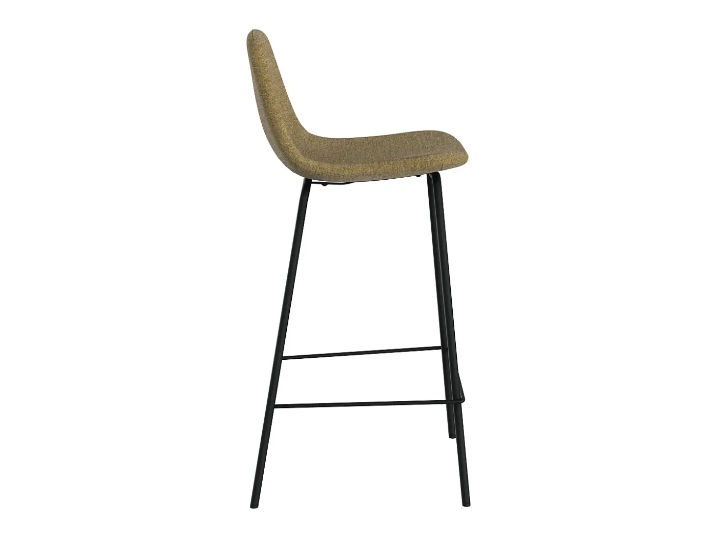 Set de 2 sillas para isla central en tela verde kaki 65 cm - Henrik