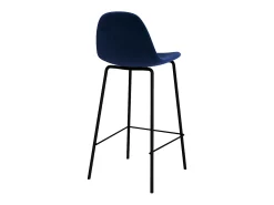 Set de 2 sillas para isla de cocina en terciopelo azul oscuro 65 cm - Henrik