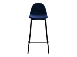Set de 2 sillas para isla de cocina en terciopelo azul oscuro 65 cm - Henrik
