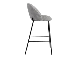 Set de 2 sillas para isla de cocina en tela jaspeada gris claro 66 cm - Karl