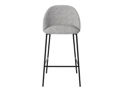 Set de 2 sillas para isla de cocina en tela jaspeada gris claro 66 cm - Karl