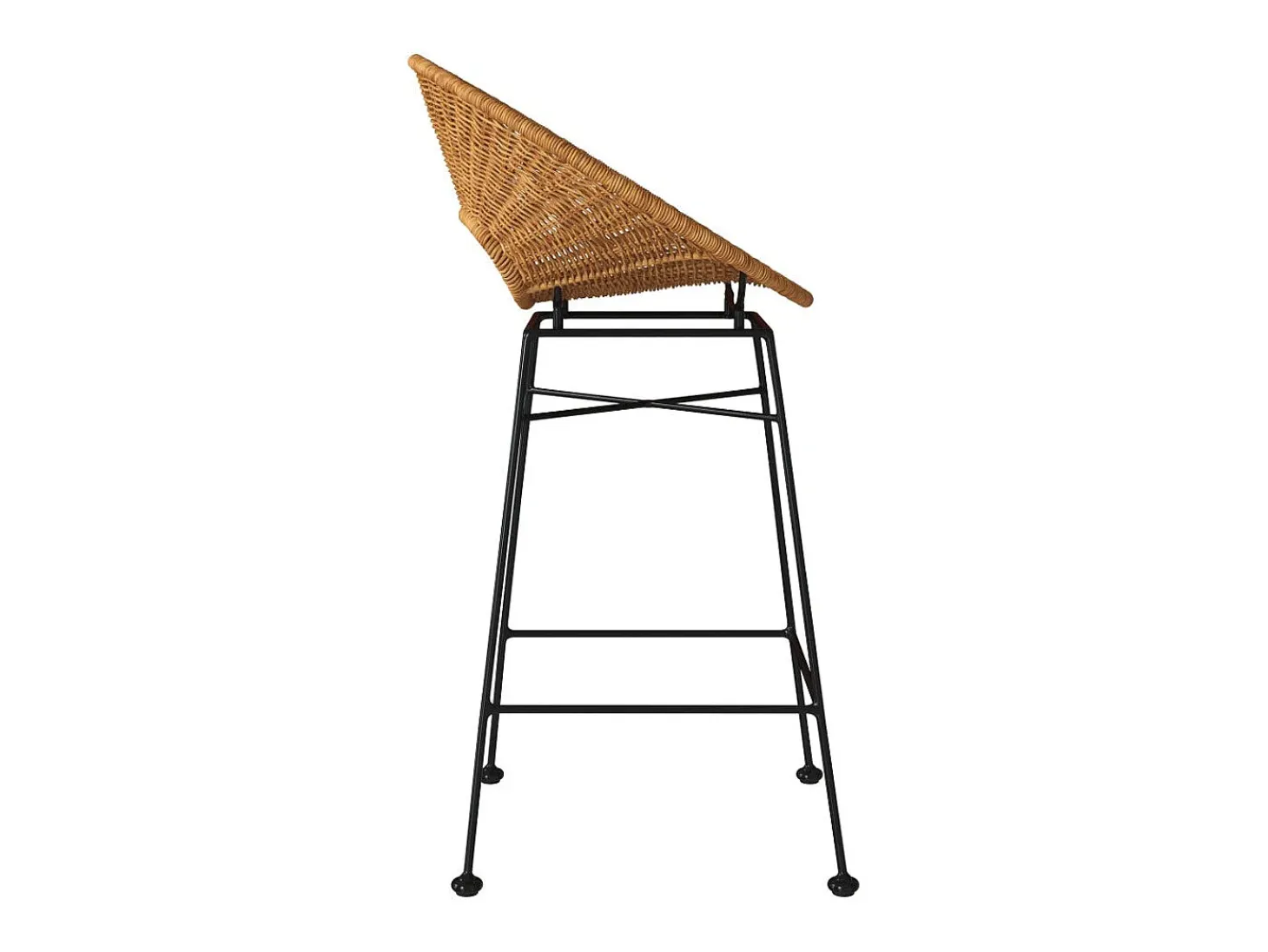 Set de 2 sillas para isla de cocina en resina trenzada natural 65 cm - Rava