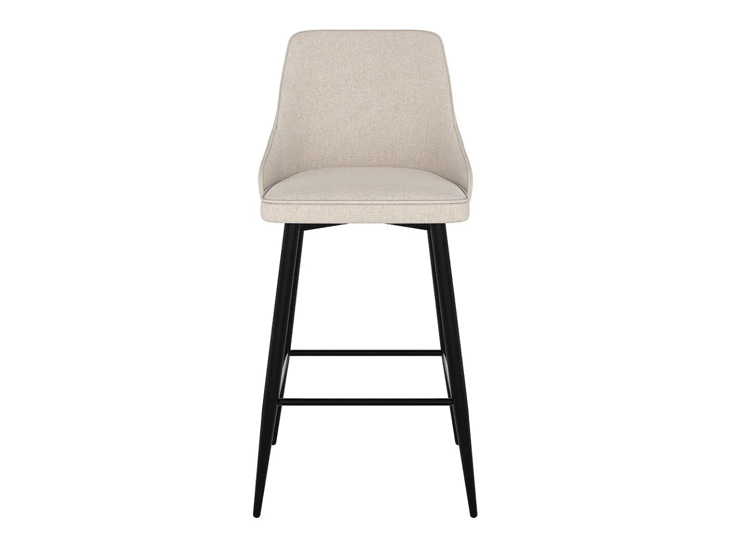 Set de 2 sillas para isla de cocina en tela beige 66,5 cm - Pipo