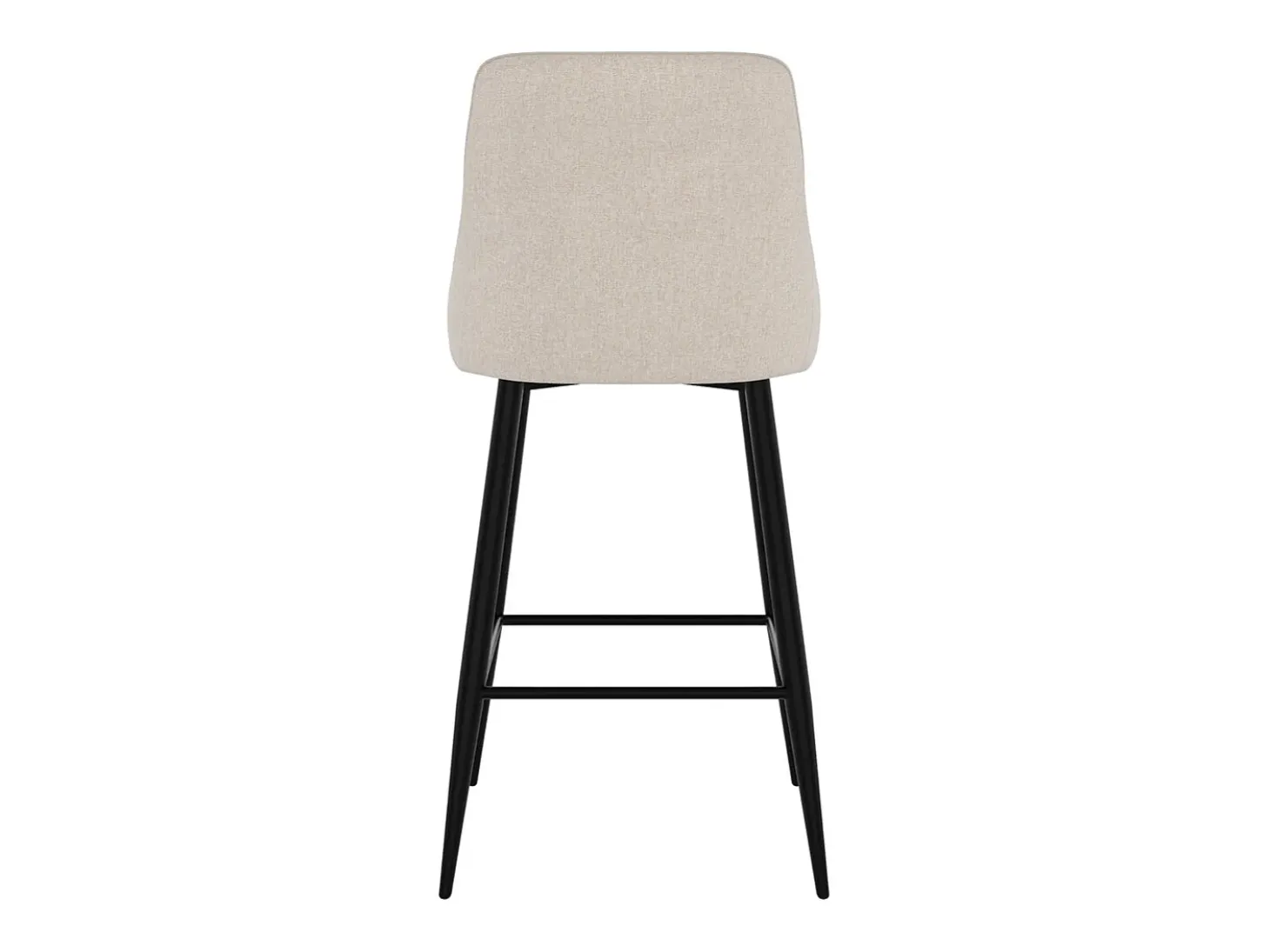 Set de 2 sillas para isla de cocina en tela beige 66,5 cm - Pipo