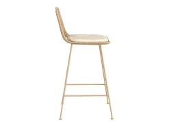 Set de 2 sillas para isla de cocina en mimbre natural 66 cm - Tamara