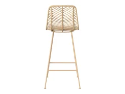 Set de 2 sillas para isla de cocina en mimbre natural 66 cm - Tamara