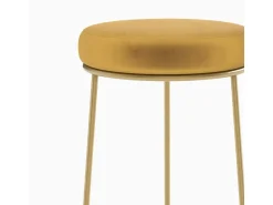 Set de 2 sillas para isla de cocina de terciopelo amarillo curry 63 cm - Kendal