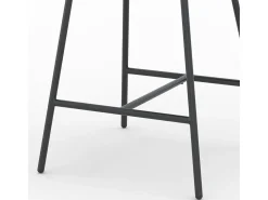 Set de 2 sillas para isla central en tela gris claro 68 cm - Cécilia