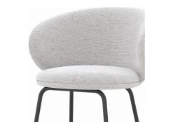 Set de 2 sillas para isla central en tela gris claro 68 cm - Cécilia