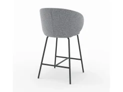 Set de 2 sillas para isla central en tela gris oscuro 68 cm - Cécilia