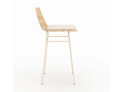 Set de 2 sillas para isla central en material natural 66 cm - Faro
