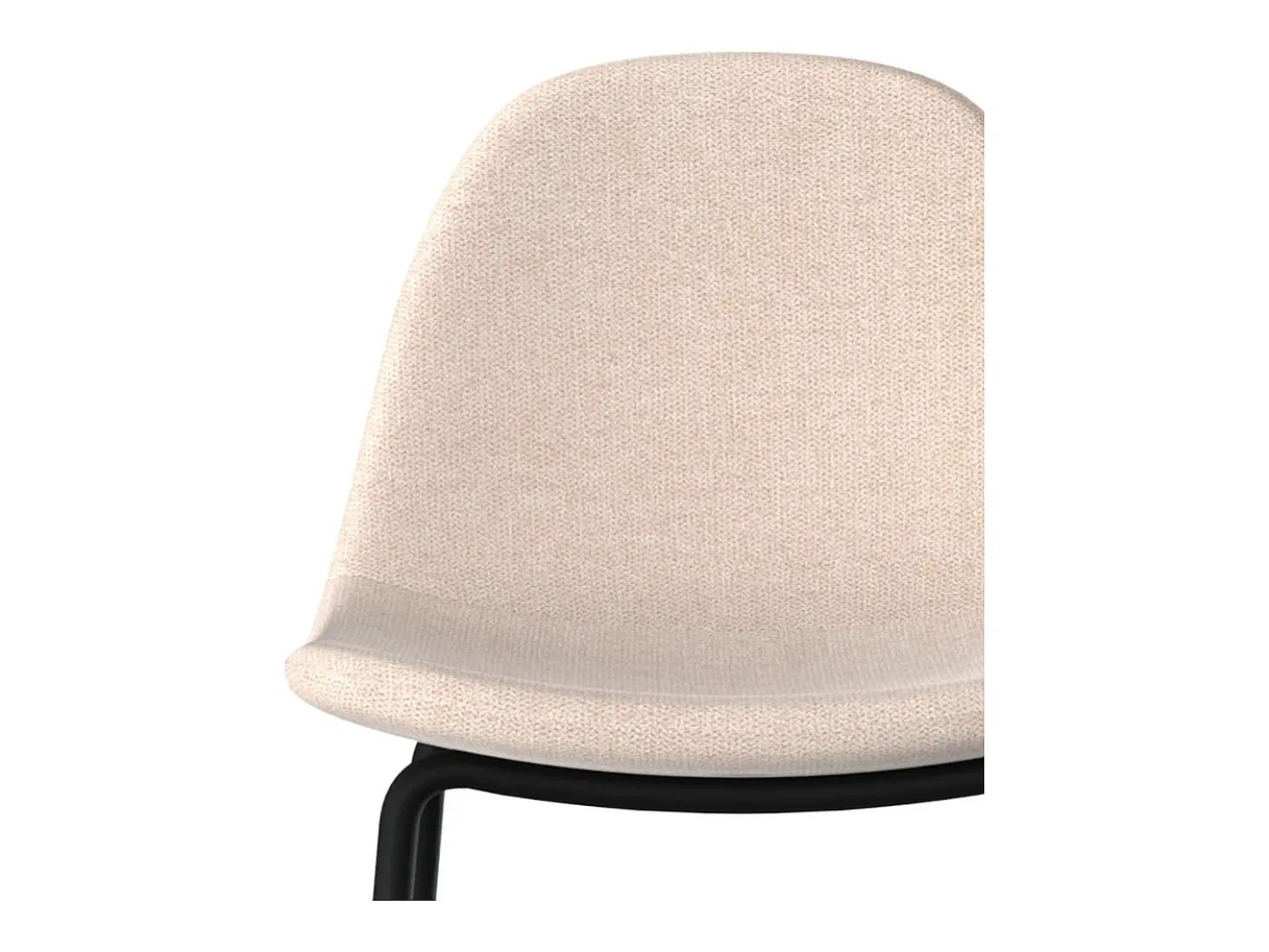 Set de 2 sillas para isla central en tela beige 65 cm - Henrik