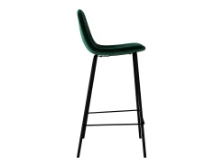 Set de 2 sillas para isla de cocina en terciopelo verde oscuro 65 cm - Henrik