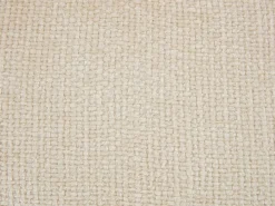 Set de 2 taburetes de bar de tela texturizada y metal - Altura ajustable - Crema - LARANZA