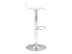 Set de 2 taburetes de cocina blancos con madera y acero cromado SURF V2