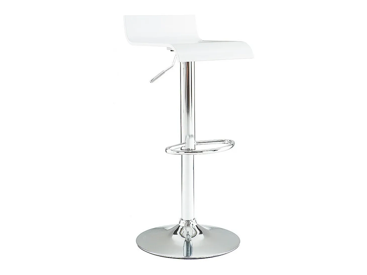 Set de 2 taburetes de cocina blancos con madera y acero cromado SURF V2