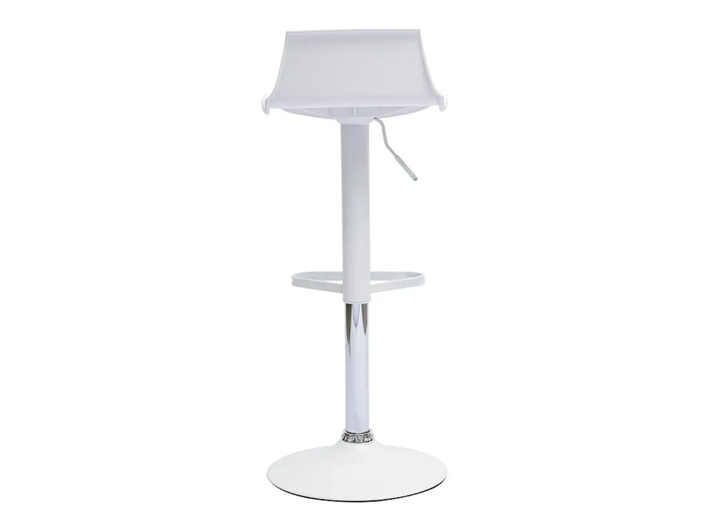 Set de 2 taburetes de cocina de diseño blancos ajustables 360º KRONOS
