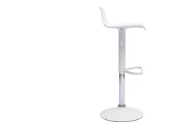 Set de 2 taburetes de cocina de diseño blancos ajustables 360º KRONOS