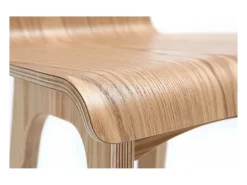 Set de 2 taburetes de cocina nórdicos madera clara 65 cm BALTIK