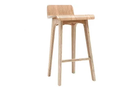 Set de 2 taburetes de cocina nórdicos madera clara 65 cm BALTIK