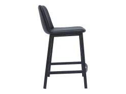 Set de 2 taburetes de cocina de diseño negro 66 cm altura ARSENE