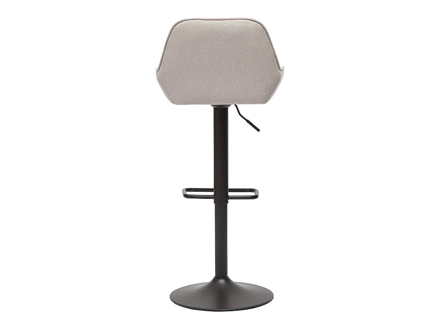 Set de 2 taburetes de cocina ajustable de tela beige y metal negro RONNIE