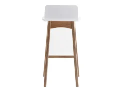 Set de 2 taburetes de cocina nórdicos madera clara y blanco 65 cm BALTIK