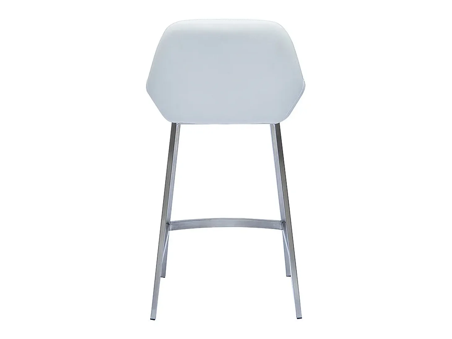 Set de 2 taburetes de cocina de diseño blancos con pie de metal RINGER