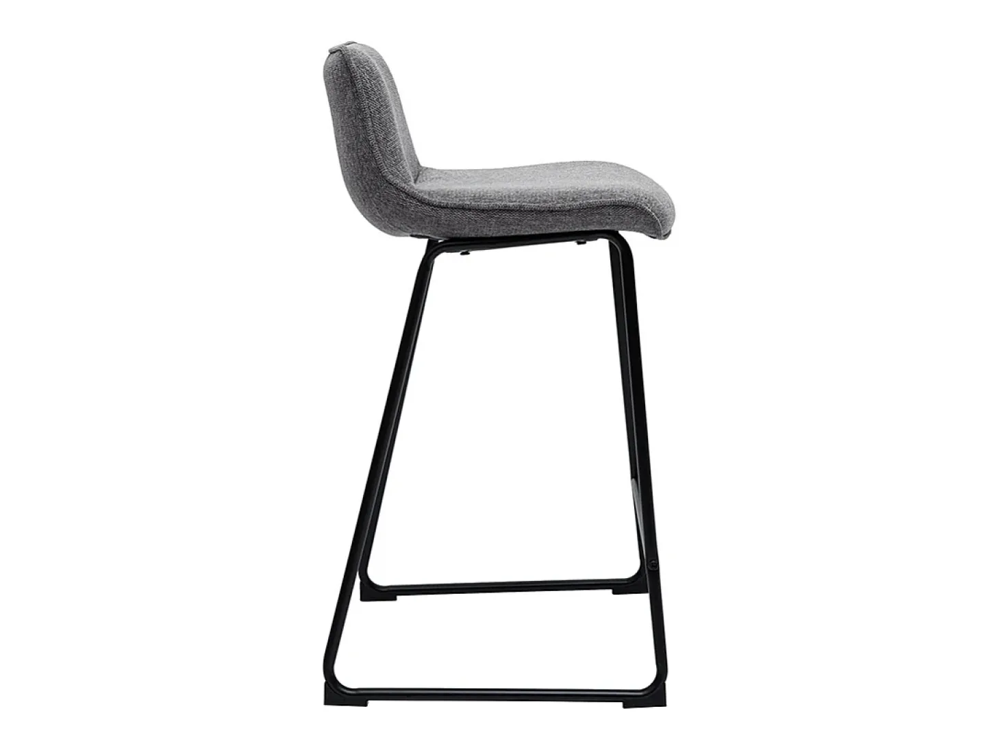 Set de 2 taburetes de cocina efecto aterciopelado texturizado gris y metal 65 cm BOOST
