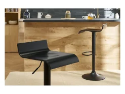 Set de 2 taburetes de cocina de diseño negro SURF