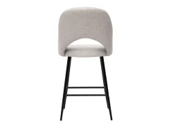 Set de 2 taburetes de cocina efecto aterciopelado texturizado beige 65 cm COSETTE